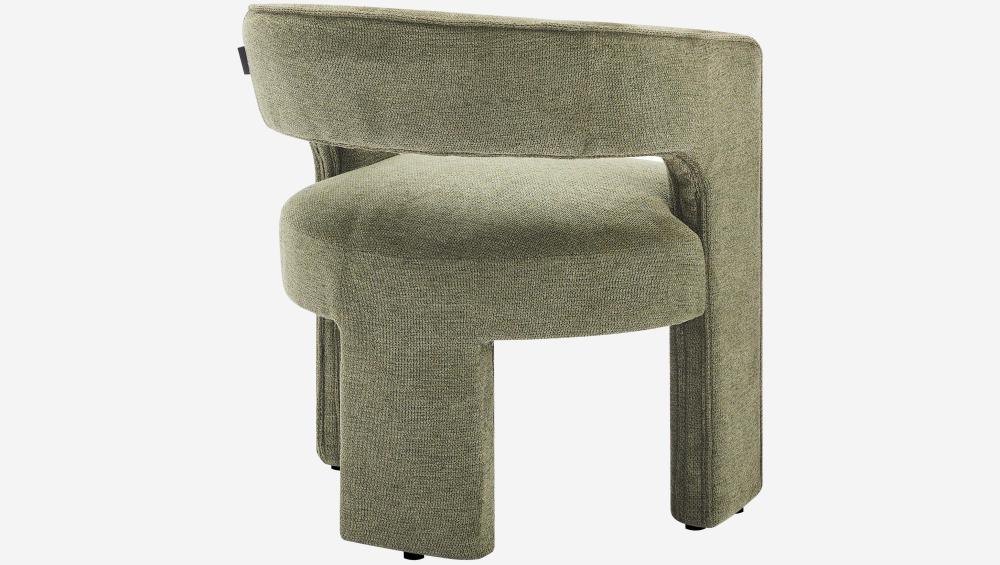 Fauteuil tripode en tissu chenille - Vert olive