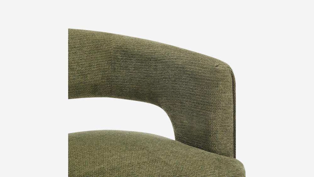 Fauteuil tripode en tissu chenille - Vert olive