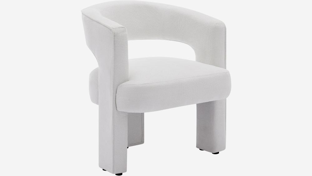 Fauteuil tripode en tissu chenille - Blanc