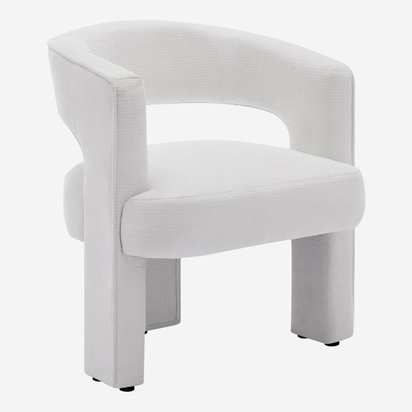 Fauteuil tripode en tissu chenille - Blanc