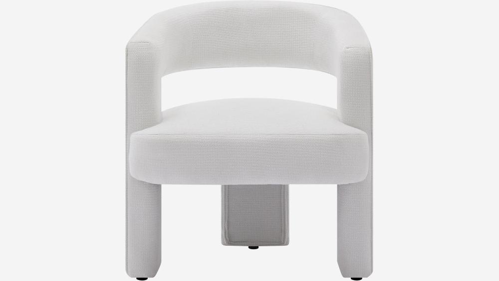 Fauteuil tripode en tissu chenille - Blanc