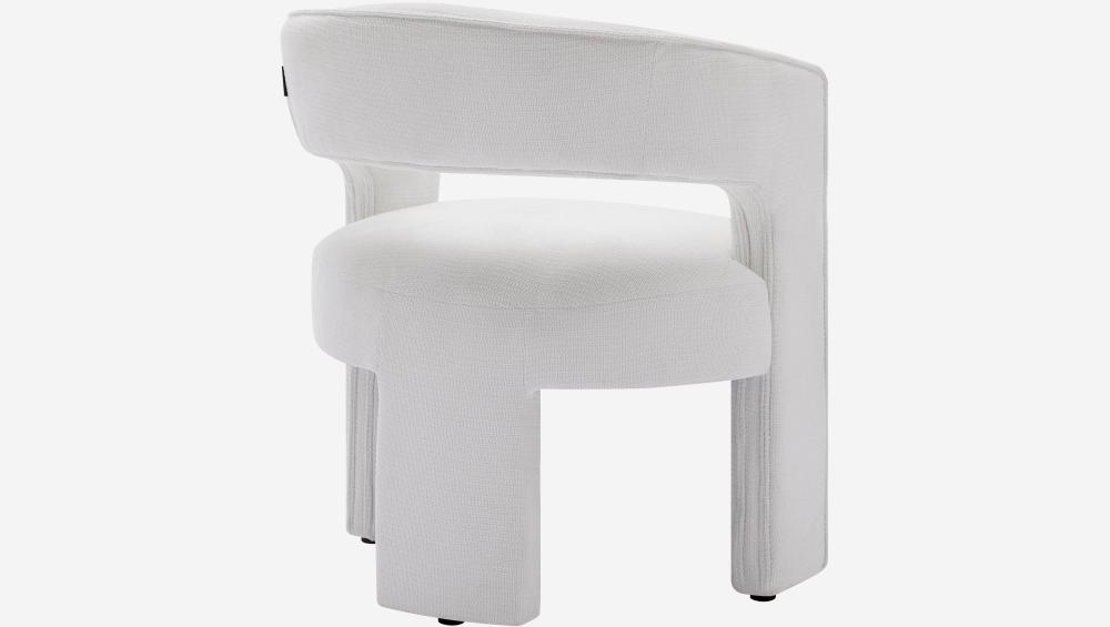 Fauteuil tripode en tissu chenille - Blanc