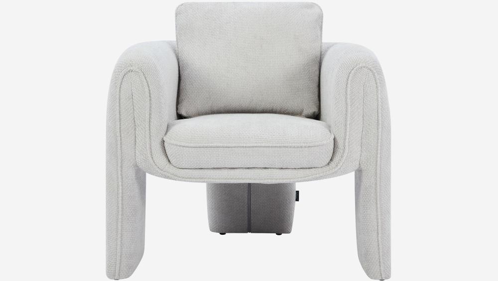 Fauteuil tripode en tissu chenille - Gris clair