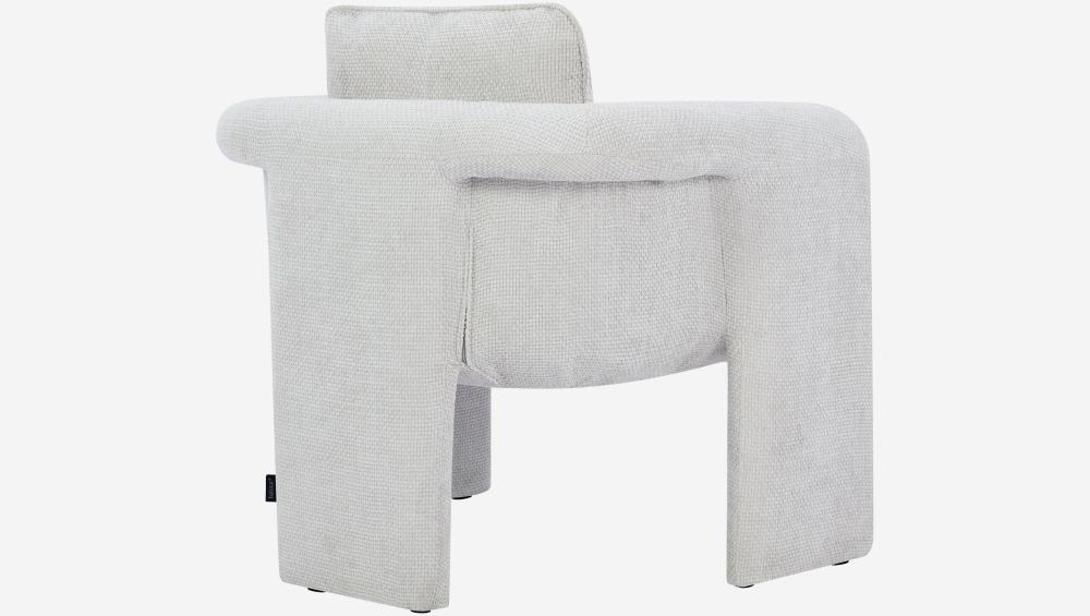 Fauteuil tripode en tissu chenille - Gris clair