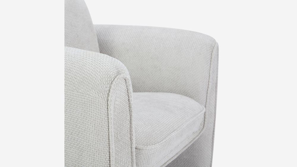 Fauteuil tripode en tissu chenille - Gris clair