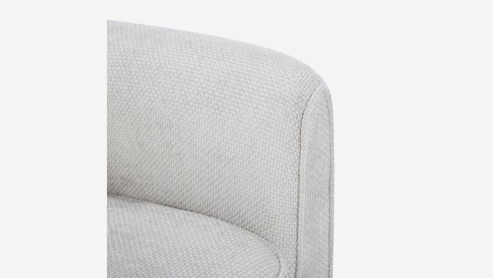 Fauteuil tripode en tissu chenille - Gris clair