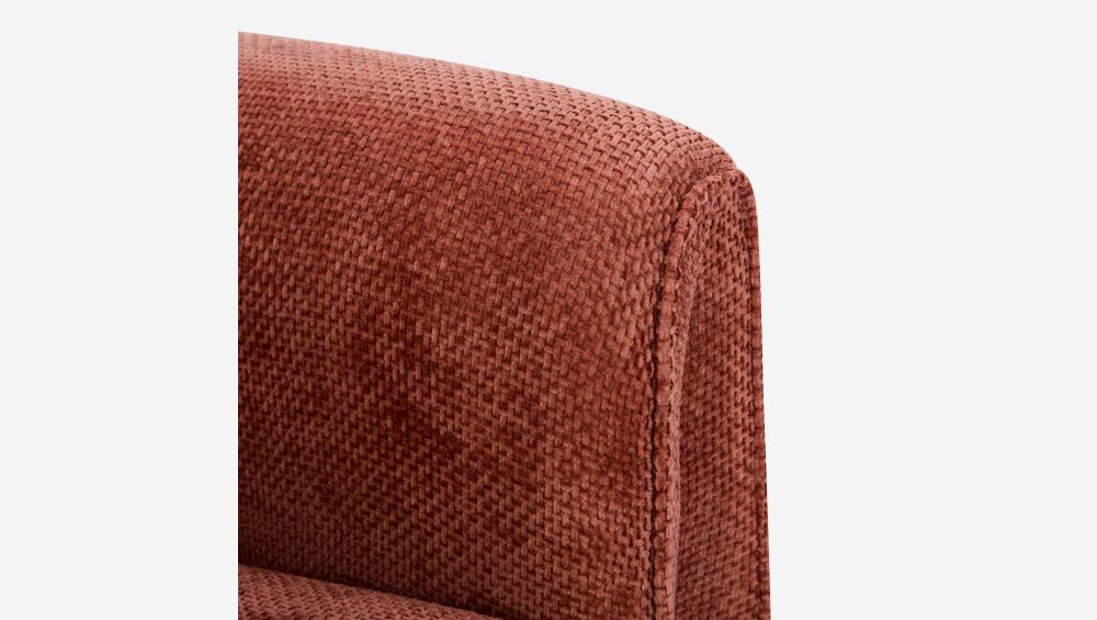 Fauteuil tripode en tissu chenille - Terracotta