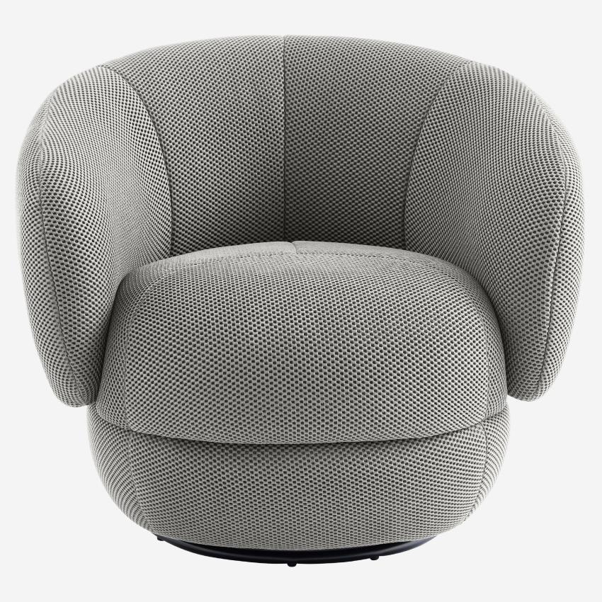 Fauteuil pivotant en tissu 3D - Gris