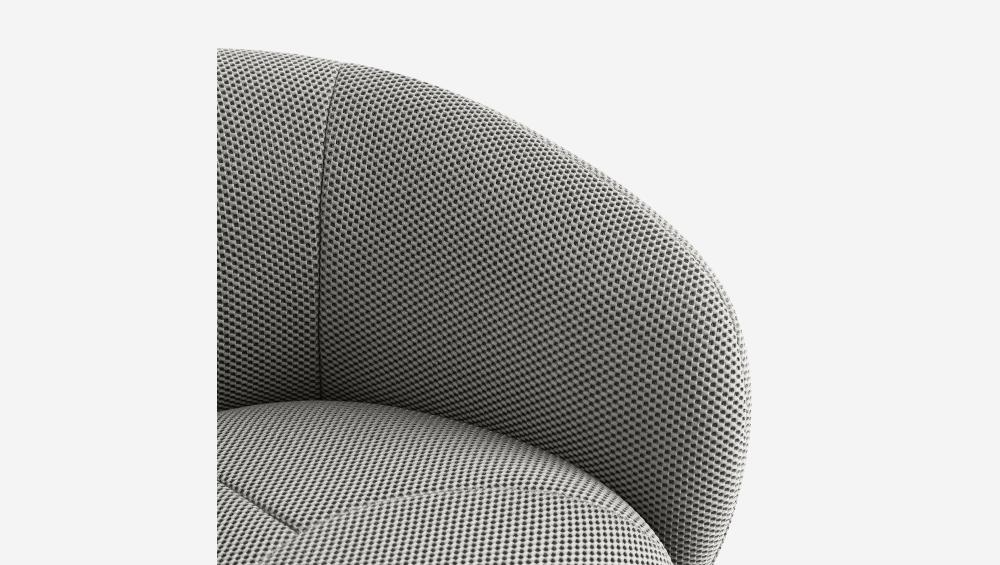 Fauteuil pivotant en tissu 3D - Gris