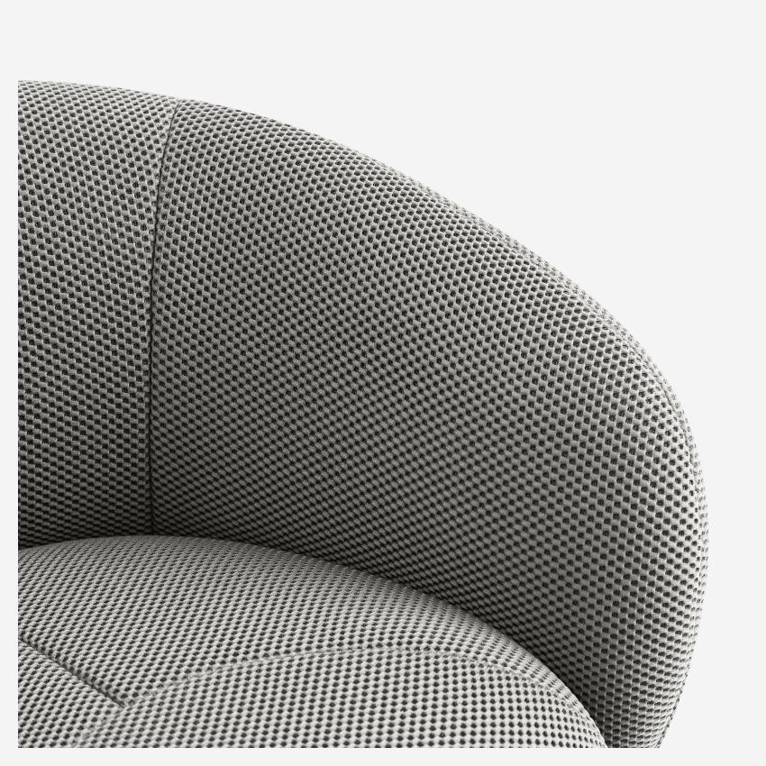 Fauteuil pivotant en tissu 3D - Gris