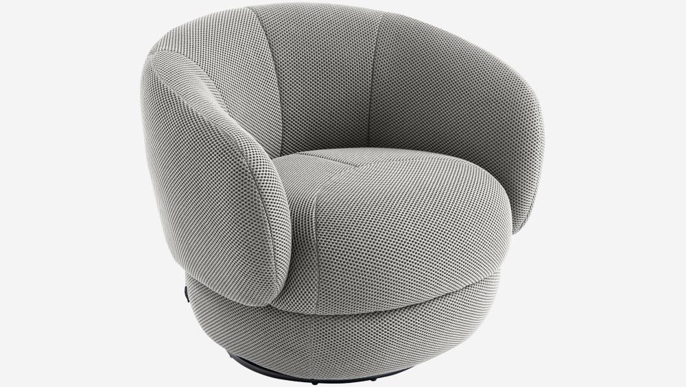 Fauteuil pivotant en tissu 3D - Gris