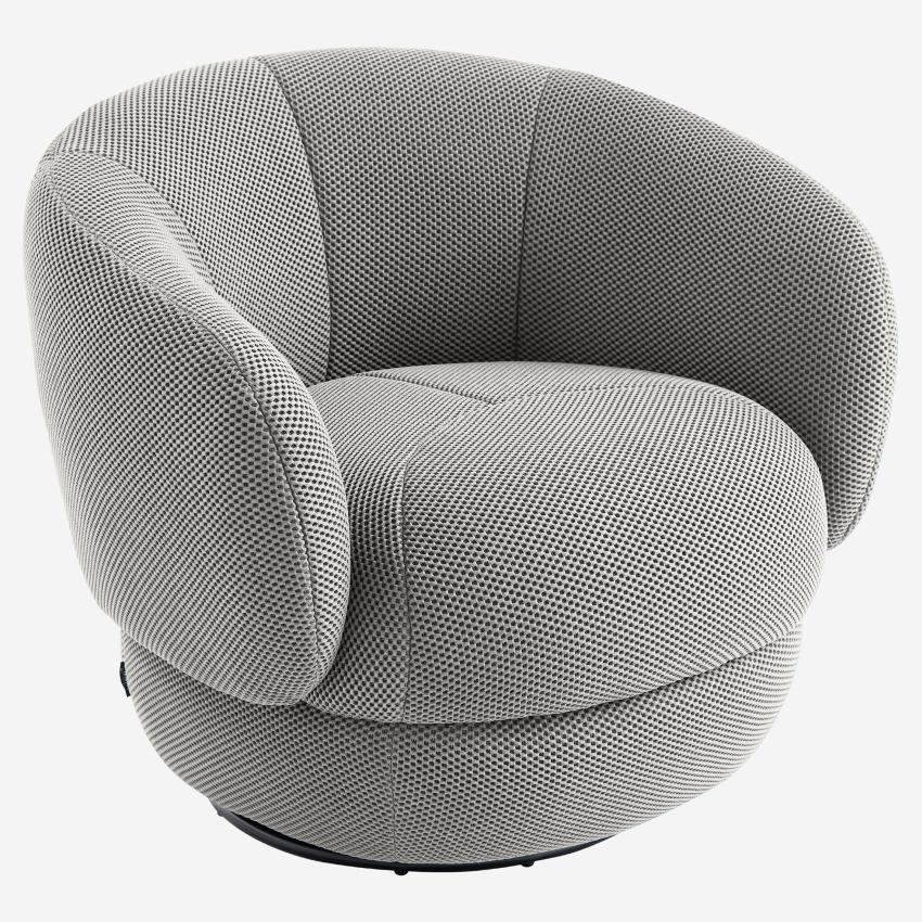 Fauteuil pivotant en tissu 3D - Gris