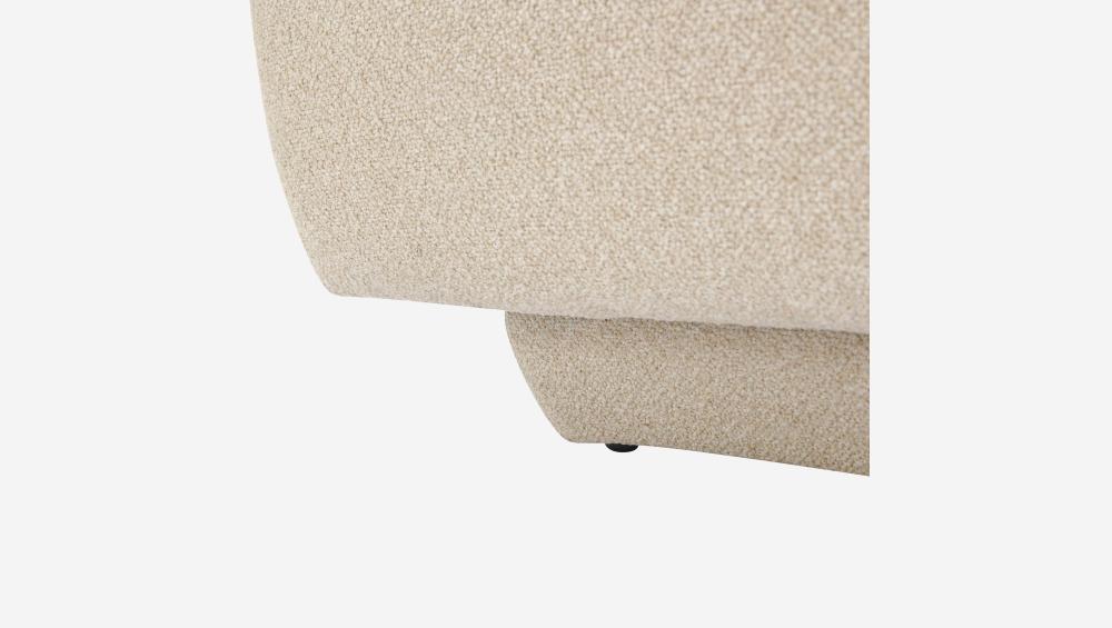 Canapé d'angle droit 3 places en tissu texturé - Beige