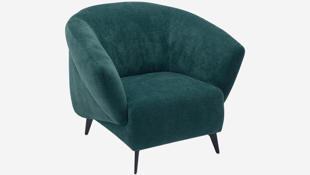 Fauteuil en tissu - Bleu canard