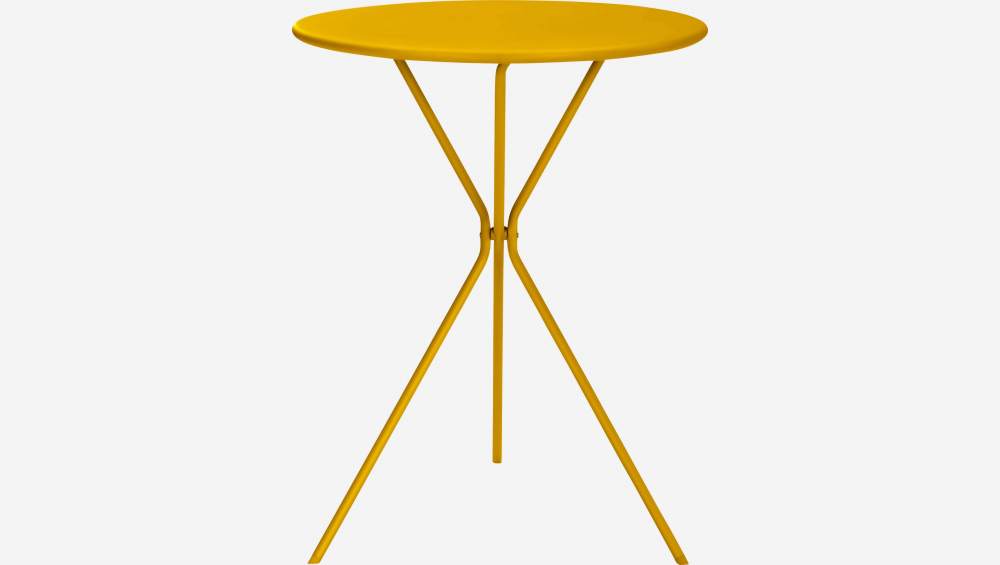 Table pliante de jardin en acier - Jaune 