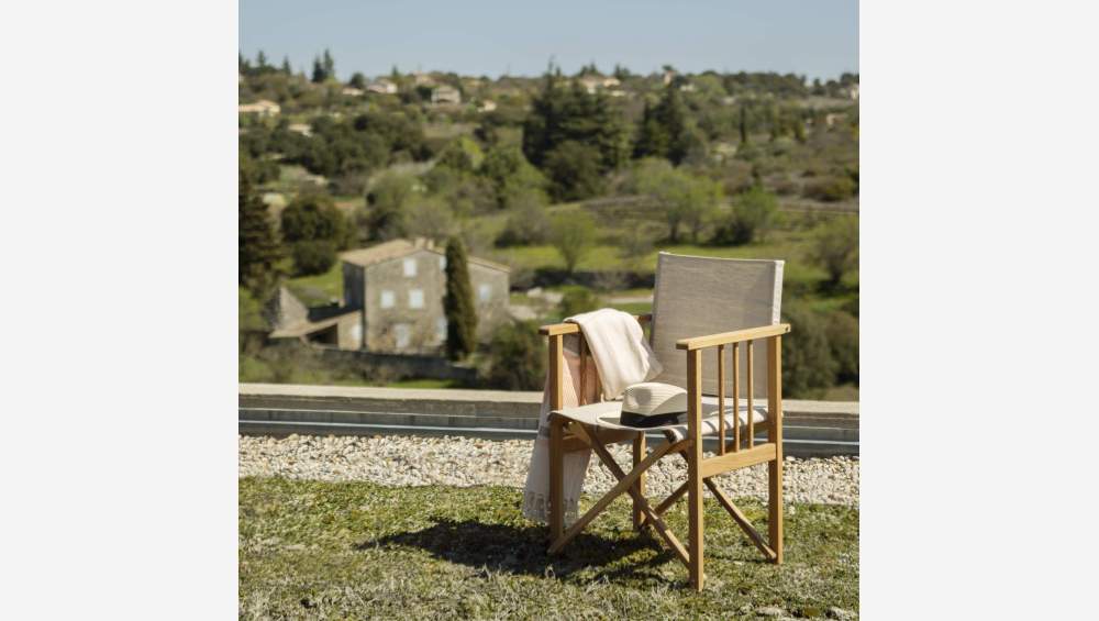 Toile en coton pour chaise pliante - Ecru (structure vendue séparément)