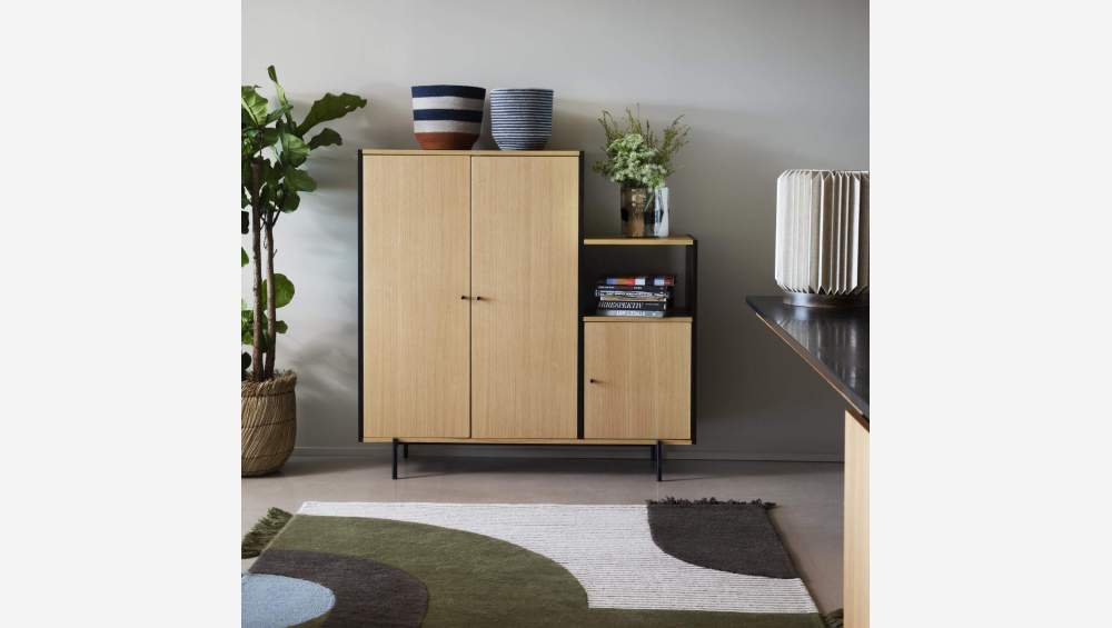 Cabinet en chêne - Naturel et noir - Design by Adrien Carvès