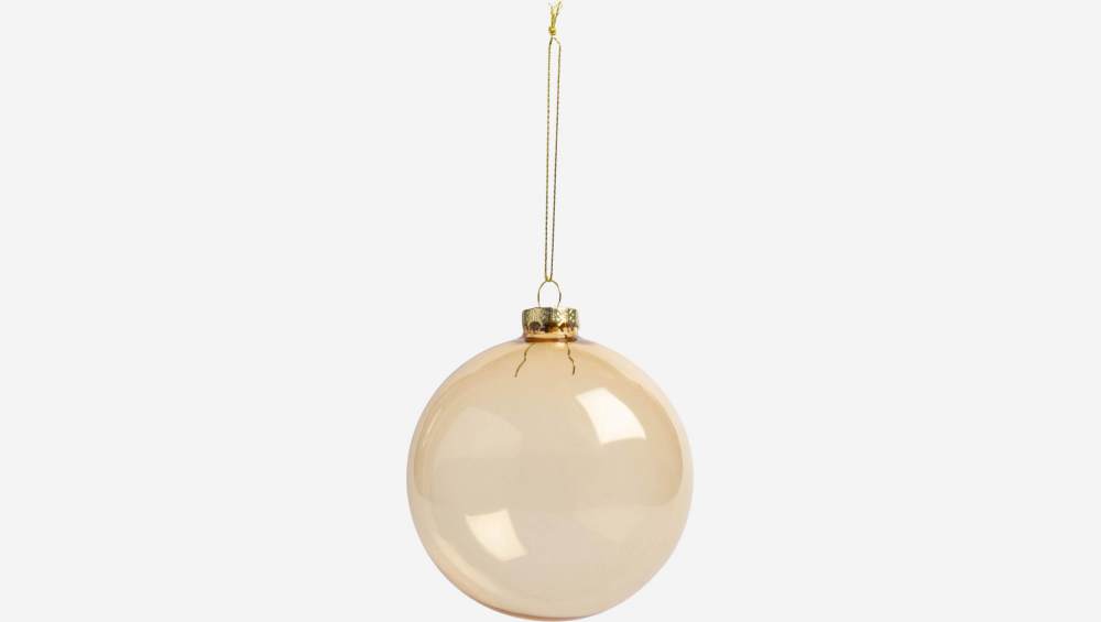 Décoration de Noël - Boule en verre - Blanc (Lot de 4)