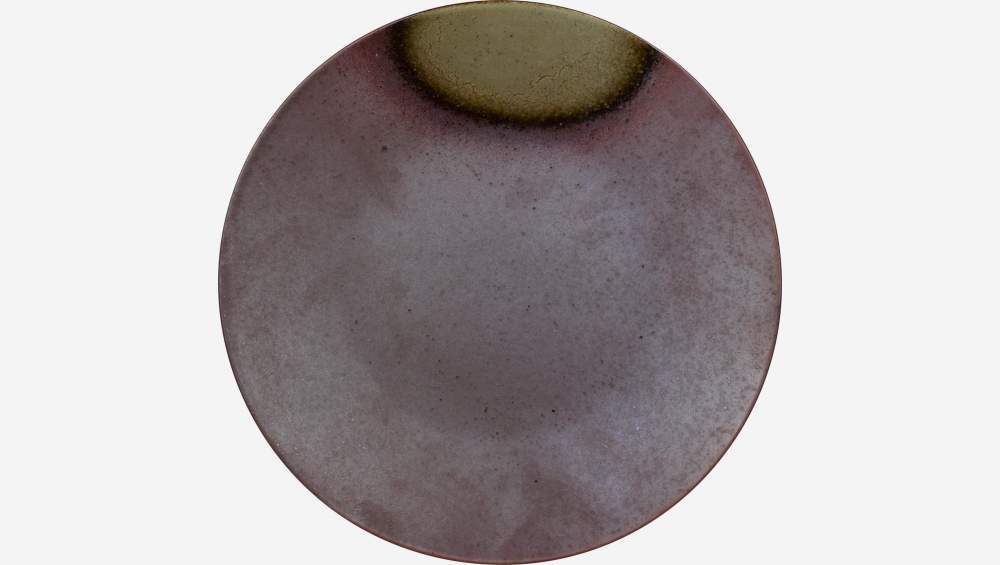 Assiette plate en porcelaine - 27 cm - Prune