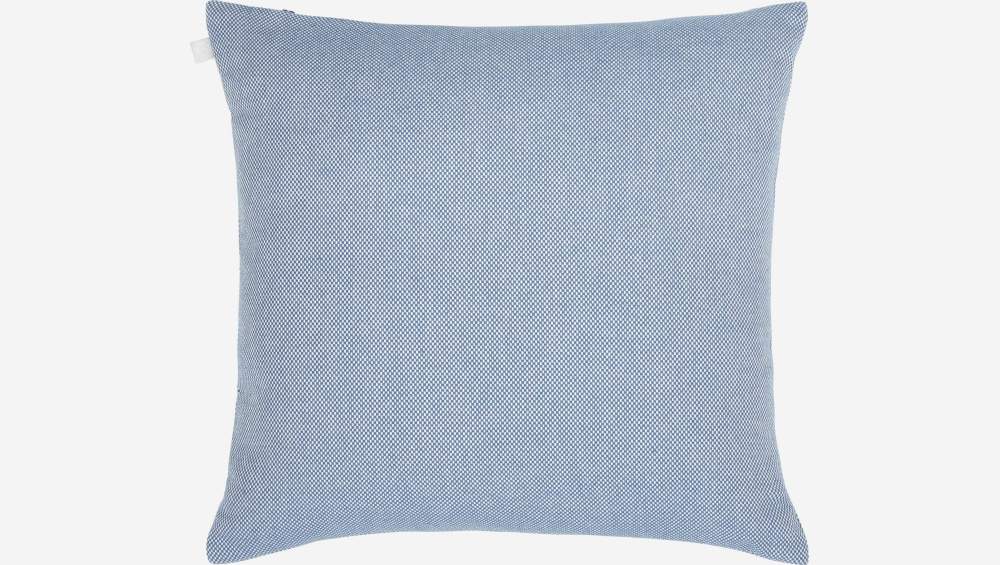 Coussin en coton - 45 x 45 cm - Bleu