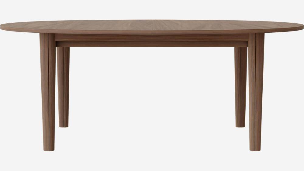 Table ovale extensible en noyer