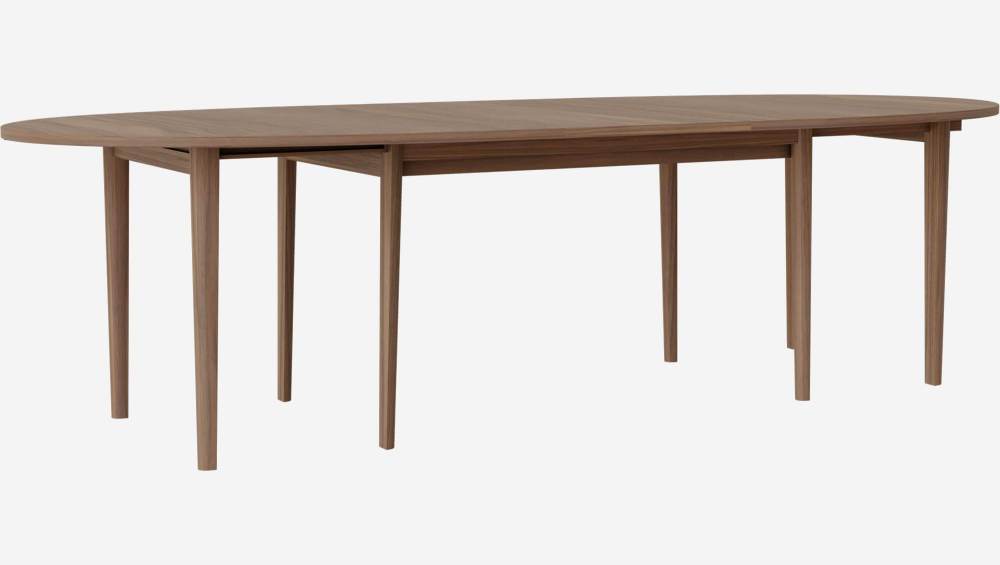 Table ovale extensible en noyer