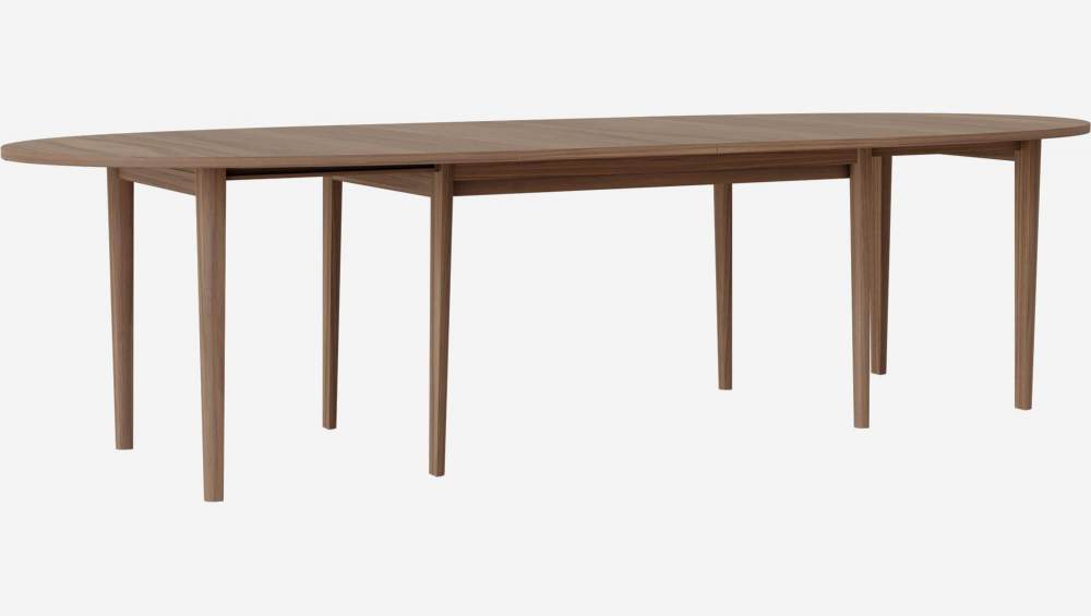 Table ovale extensible en noyer