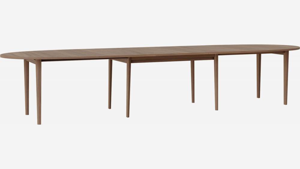 Table ovale extensible en noyer