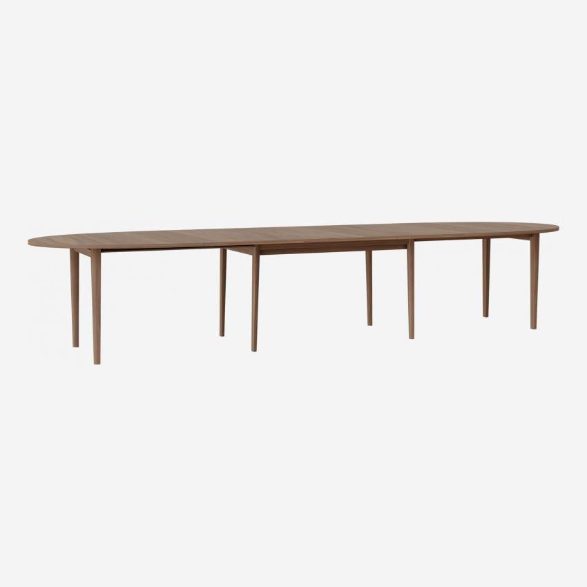 Table ovale extensible en noyer