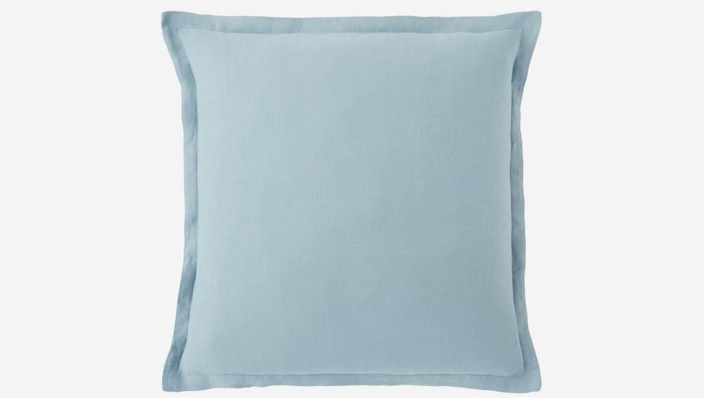 Taie d'oreiller en lin - 65 x 65 cm - Bleu clair