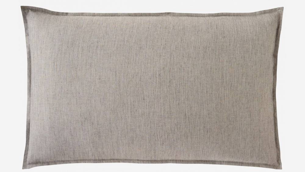 Taie d'oreiller en coton - 50 x 80 cm - Gris