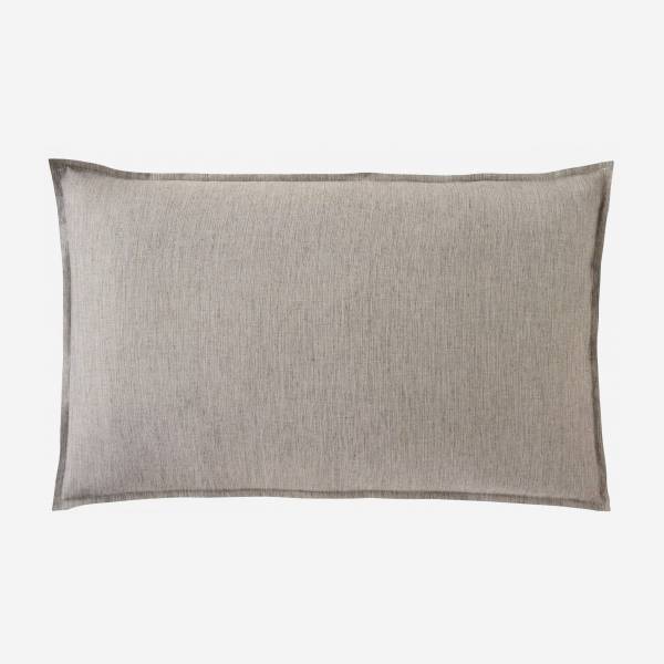 Taie d'oreiller en coton - 50 x 80 cm - Gris