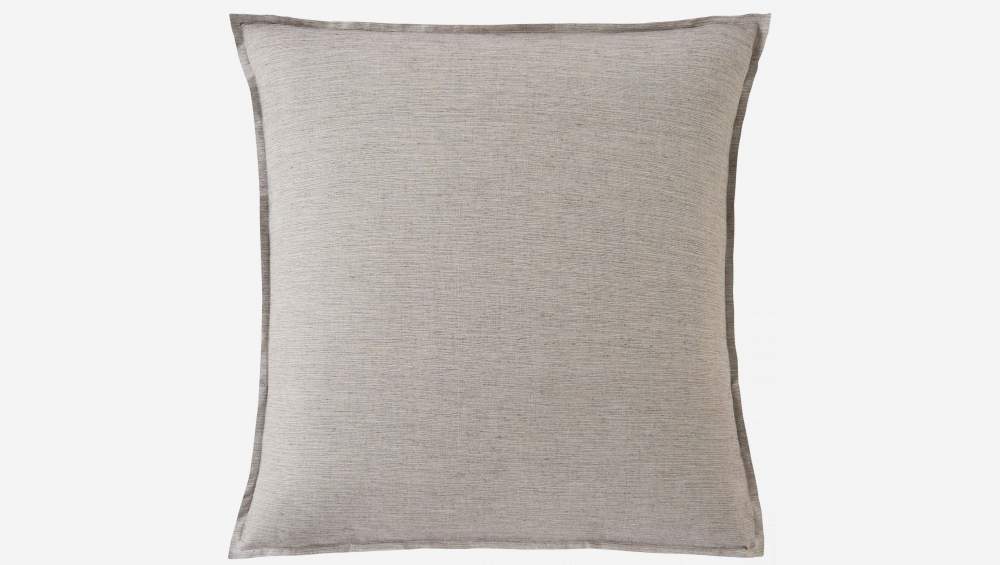 Taie d'oreiller en coton - 65 x 65 cm - Gris