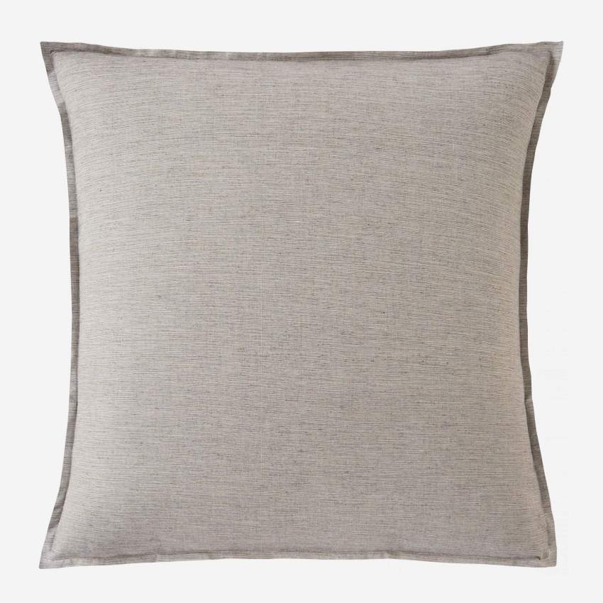 Taie d'oreiller en coton - 65 x 65 cm - Gris