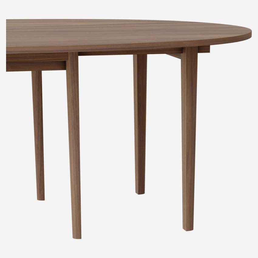 Table ovale extensible en noyer