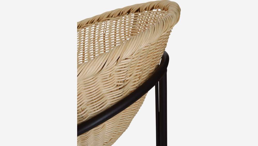 Fauteuil conique en rotin - Naturel