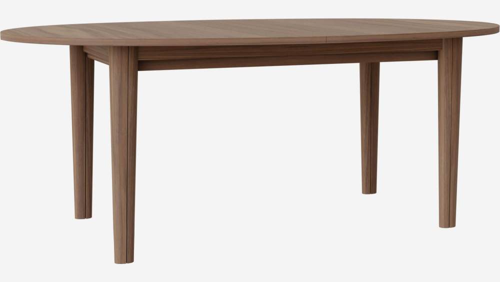 Table ovale extensible en noyer