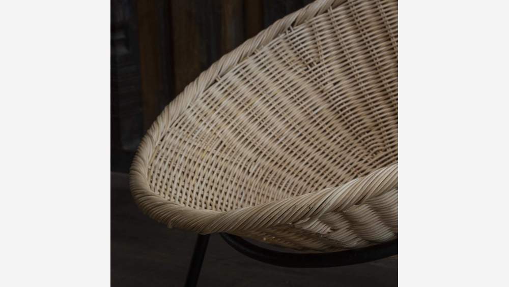 Fauteuil conique en rotin - Naturel