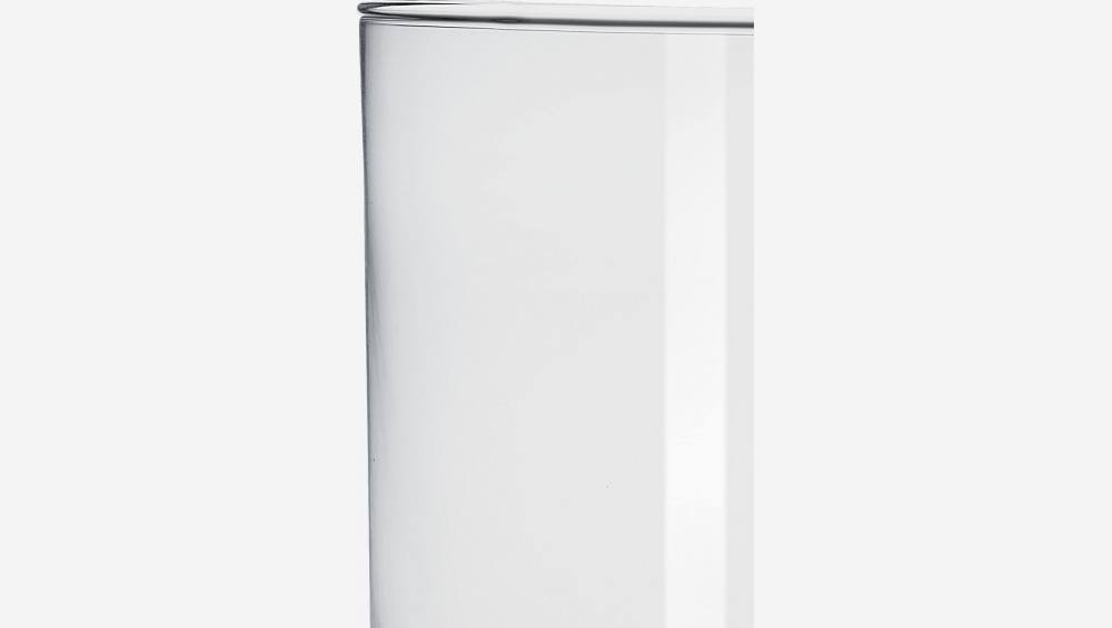 Vase cylindrique en verre - 15 x 17 cm - Transparent