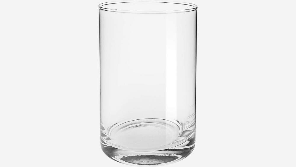 Vase cylindrique en verre - 10 x 15 cm - Transparent