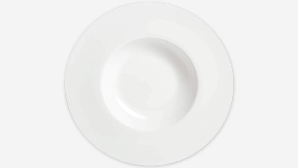 Assiette à risotto en porcelaine - 30 cm - Blanc