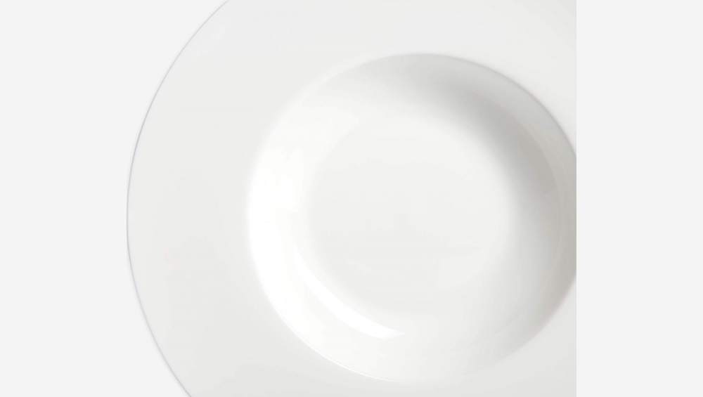 Assiette à risotto en porcelaine - 30 cm - Blanc