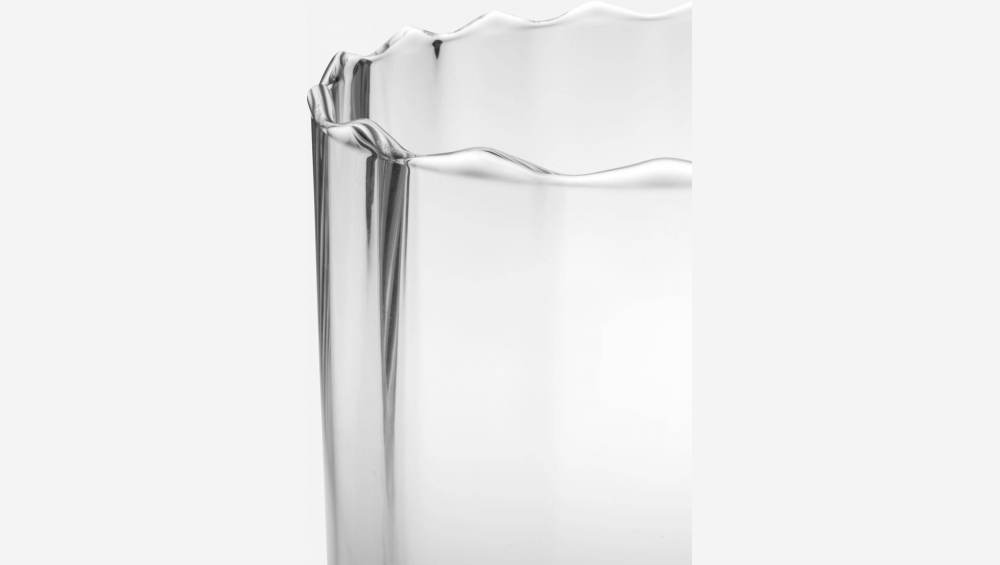 Vase en verre soufflé - 19,5 x 26,5 cm - Transparent