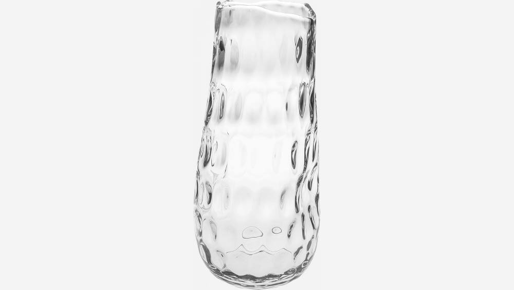 Vase en verre soufflé - 14,5 x 30 cm - Transparent