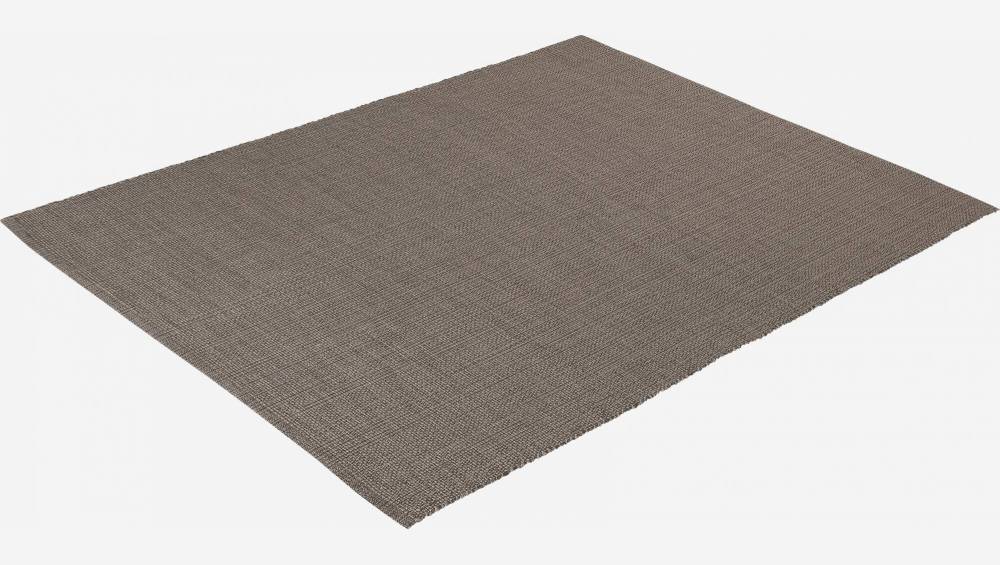 Tapis en coton tissé main - 120 x 180 cm - Gris