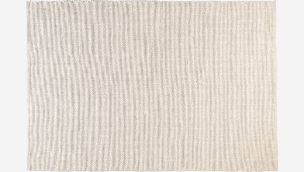 Tapis en coton tissé main - 120 x 180 cm - Beige