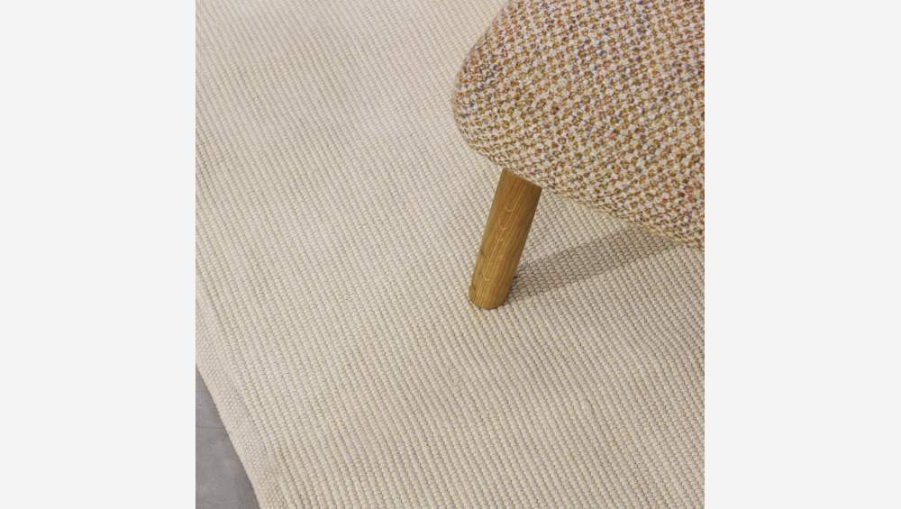 Tapis en coton tissé main - 120 x 180 cm - Beige