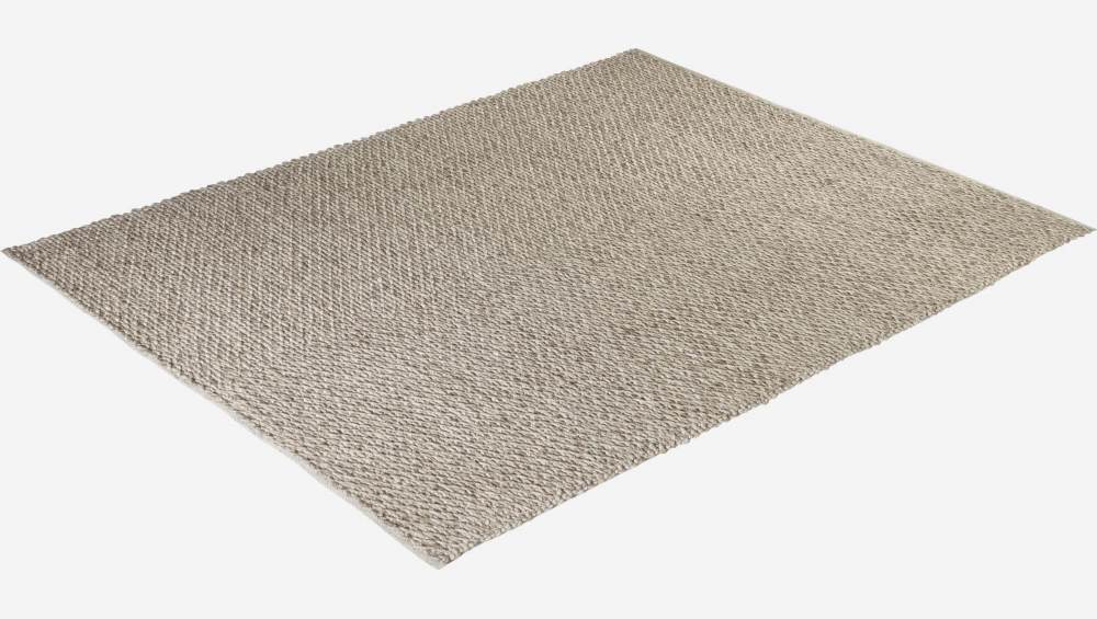 Tapis en laine noué main - 170 x 240 cm - Beige