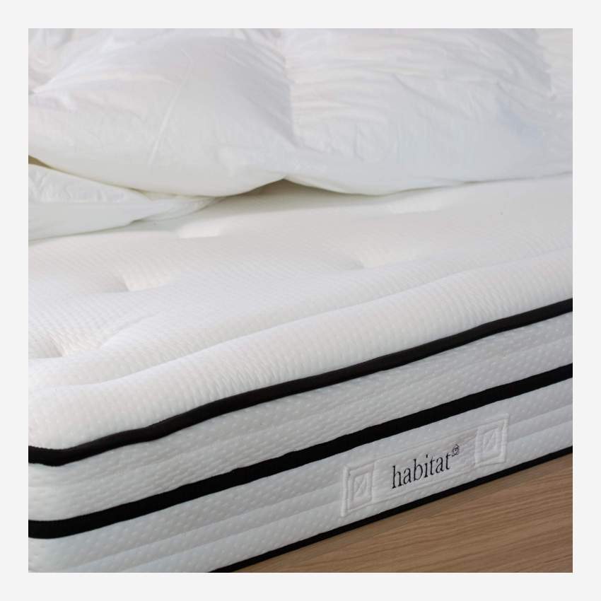 Matelas hybride, ressorts ensachés et mousse à mémoire de forme - 90 x 190 cm