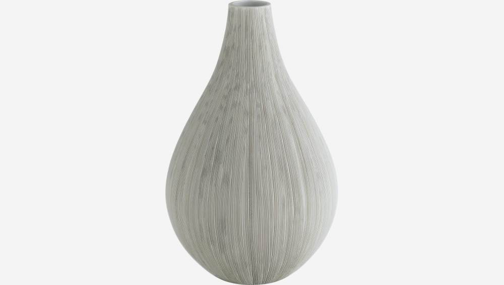 Vase en céramique - 33 cm - Gris